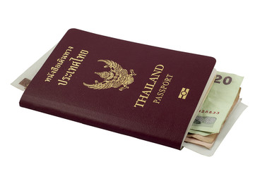 thai passport and thai money
