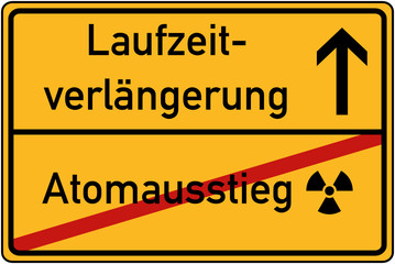 Ortstafel Atomausstieg und Laufzeitverlängerung
