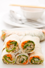 Vegetable rolls in Vietnamese style