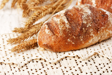 fresh bread on the table