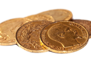 Plusieurs pièces napoléon or