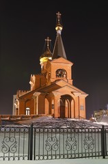 Свято-Введенская церковь, г. Дудинка. Ночная...