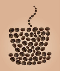 Cup from coffee grains