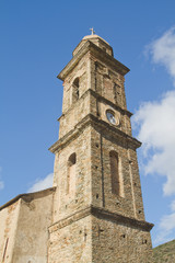 clocher eglise du cap corse (village de farinole)