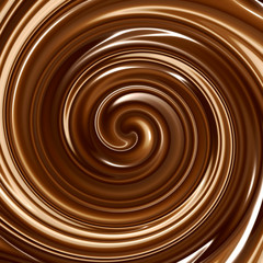 Creamy chocolate spiral