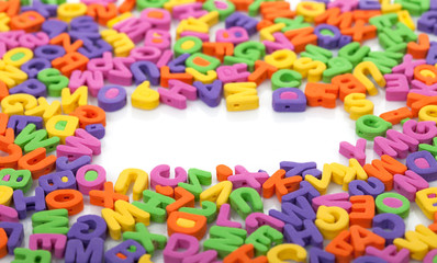 Fototapeta premium Multicolor copyspace letters