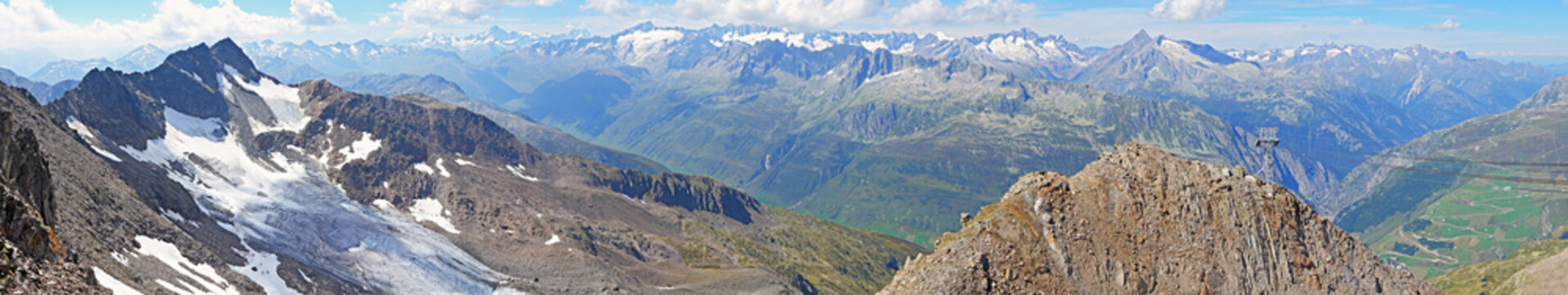 panorama from Gemsstock above Andermatt