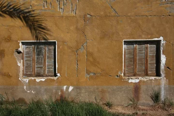 Stoff pro Meter Maison dans une oasis égyptienne © Pierre-Jean DURIEU