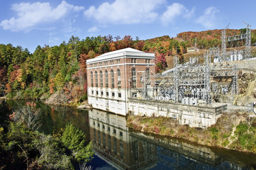 Fototapeta na wymiar Hydroelectric Generator Plant