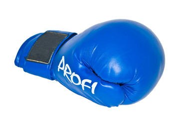 Isolated blue boxing glove