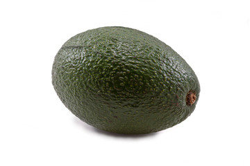 Green avocado isolated on white  background