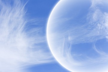 Abstract blue planet