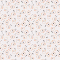 Stylized Circle Flower Seamless Background Pattern