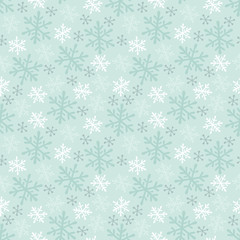 Winter Snowflake Seamless Background Pattern