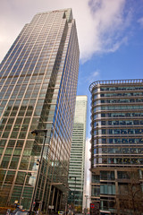 Fototapeta na wymiar Business concept financial district modern skyscrapers