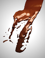 Hot Liquid chocolate flow