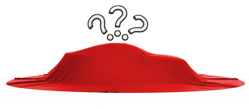 New Car Reveal With Query Marks Above
