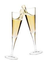 Cheers! Two champagne glasses