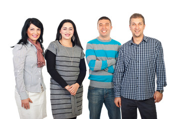 Obraz premium Happy four people in a row