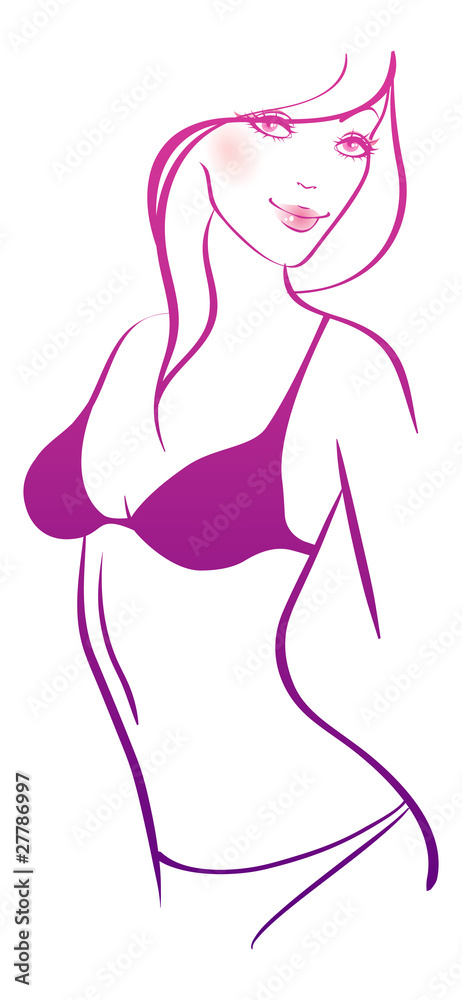 Sticker nude women