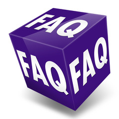 w&uuml;rfel faq button icon 3d