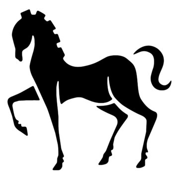elegant horse silhouette