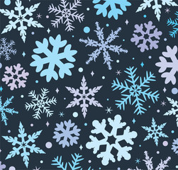 Naklejka na ściany i meble vector winter background with snowflakes
