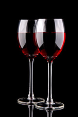 Two glasses of red wine