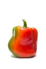 Red paprika isolated on white