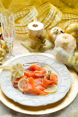salmon on dish-salmone
