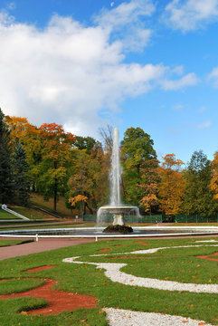 Peterhof. The fountain  and the parterre