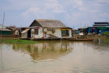 Fototapeta na wymiar Cambodian Floating Village