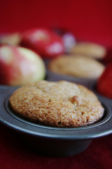 Muffin and apple