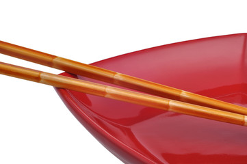 chopsticks and dish