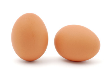 Two brown eggs