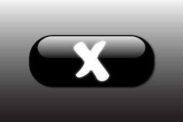 Obraz premium Rejected button vector