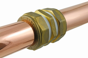 isolated compression fitting and pipe