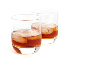 Scotch whiskey and ice