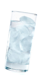 Ice cube water glass