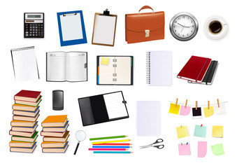 Business and office supplies. Vector.