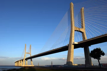 Fototapete Ponte Vasco da Gama Vasco-da-Gama-Brücke in Lissabon / Portugal
