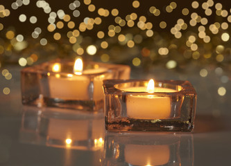 two burning candles