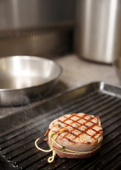 Tenderloin steak on grill