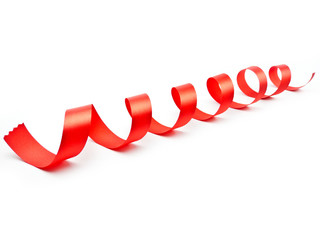 Red Ribbon on white background