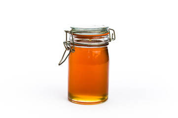 Fancy jar of golden honey