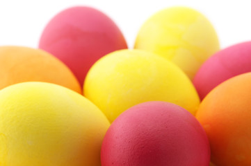 Easter eggs close-up