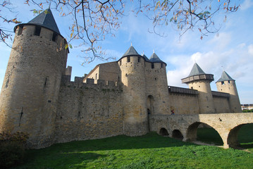 Fototapeta na wymiar Wewnątrz Carcassonne