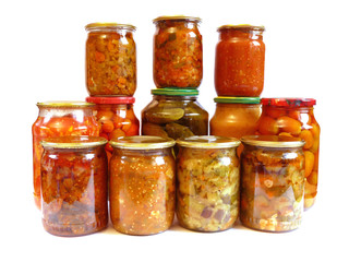 Home canning, isolated on a white background