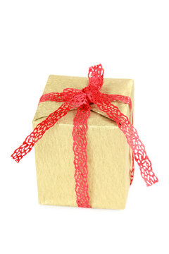 Gold Christmas Gift Box