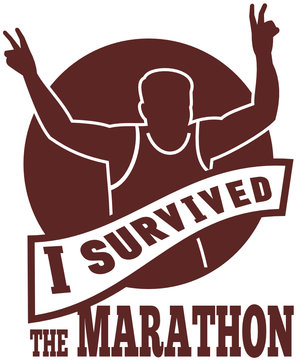 'I survived the marathon' logo